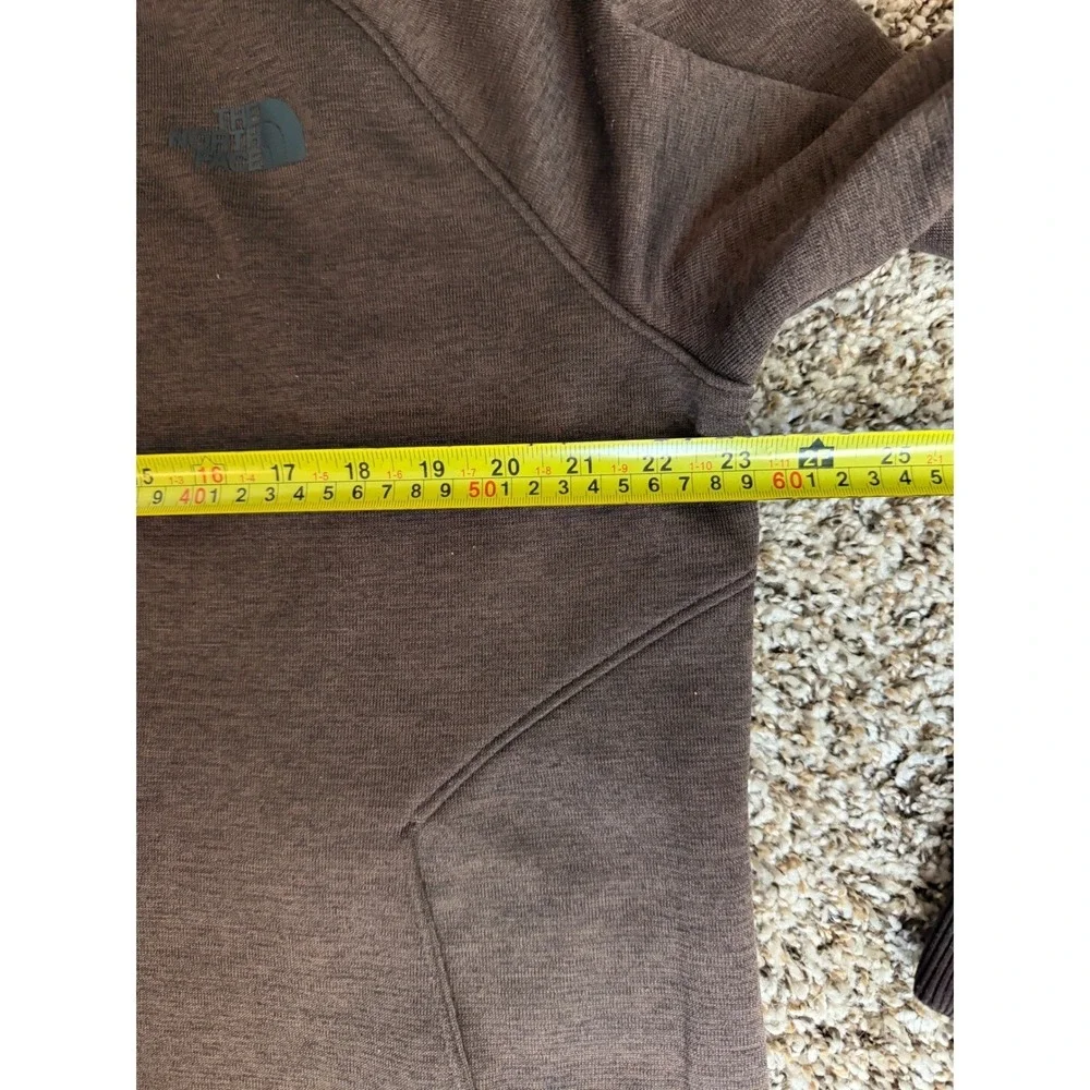 The North Face Mens XL Full Zip Hoodie Brown Heather Fleece Lined Jacket XL/TG